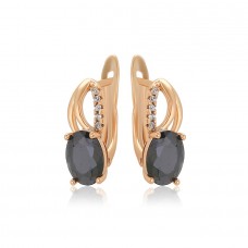 Apzeltīti , klasiski auskari ar cirkonu